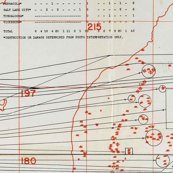 Iwo Jima, 1945, Naval Gunnery Plan, WWII Map