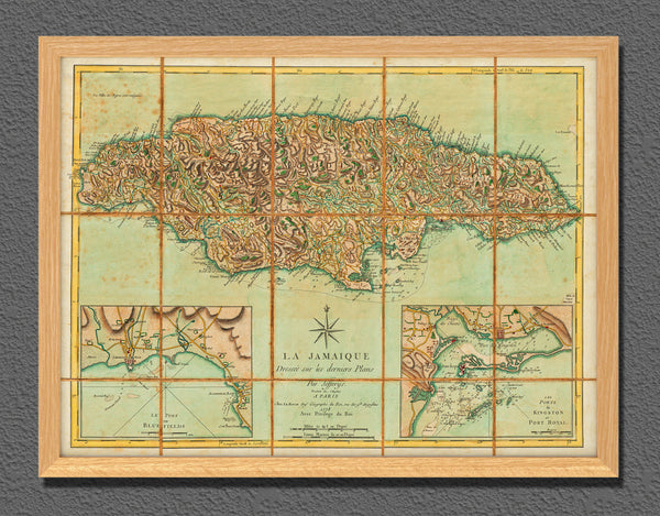 Caribbean, 1778, Jamaica, La Jamaique, Kingston, Port Royal, Old Map