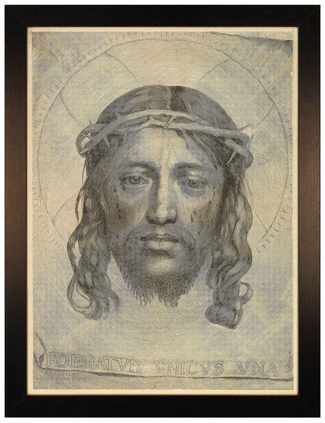 Face of Jesus, Veil of Veronica, 1649, Mellan, Burin Engraving, Fine Art Print