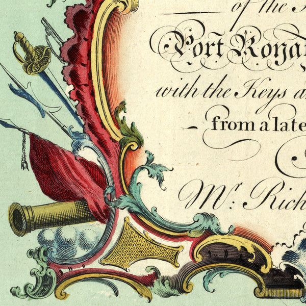 Caribbean, 1756, Kingston, Port Royal, Jamaica, Framed Map