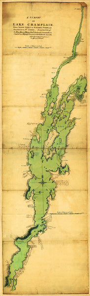 New York, 1762, Lake Champlain, French & Indian War Map