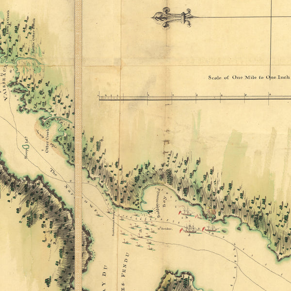 New York, 1776, Lake Champlain, Battle of Valcour Island, Framed