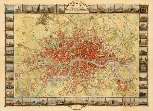 London, 1851, Tallis, Illustrated City Plan