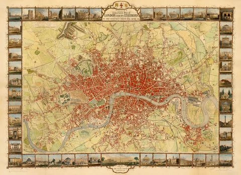 London, 1851, Tallis, Illustrated City Plan