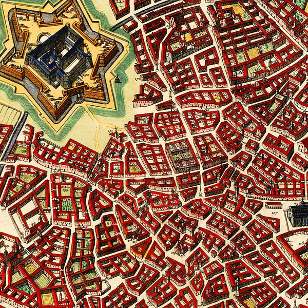 Milan, 1663 (1704), Mediolanvm Vulgo Milano, Blaeu, Mortier, City Plan