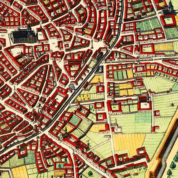 Milan, 1663 (1704), Mediolanvm Vulgo Milano, Blaeu, Mortier, City Plan