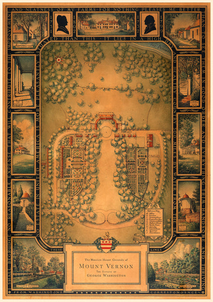 Mount Vernon, 1932, Estate Plan, George Washington