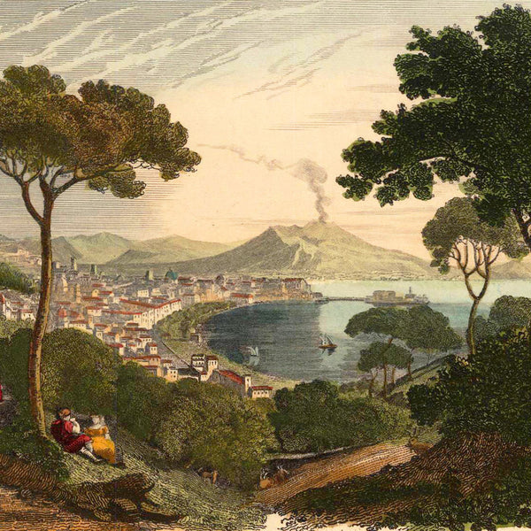 Naples, 1835, Napoli, S.D.U.K. Antique Map