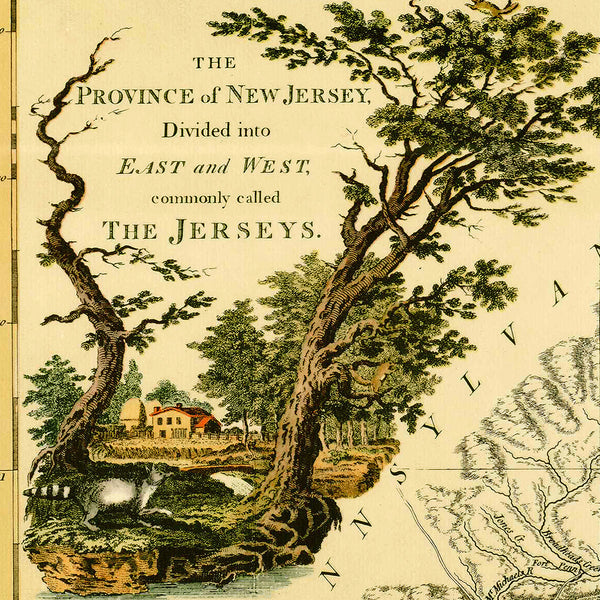 New Jersey, 1778, Bernard Ratzer, Revolutionary Era Map, Framed