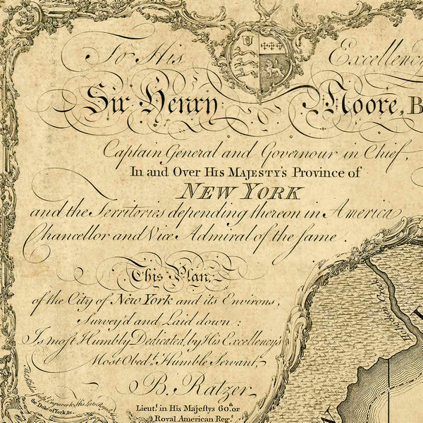 New York, 1776, Ratzer Plan (II), Antique Map