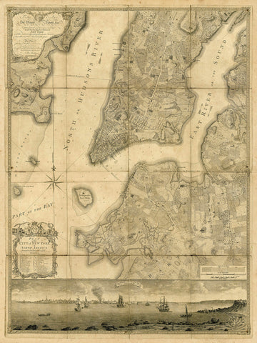New York, 1776, Ratzer Plan (II), Antique Map