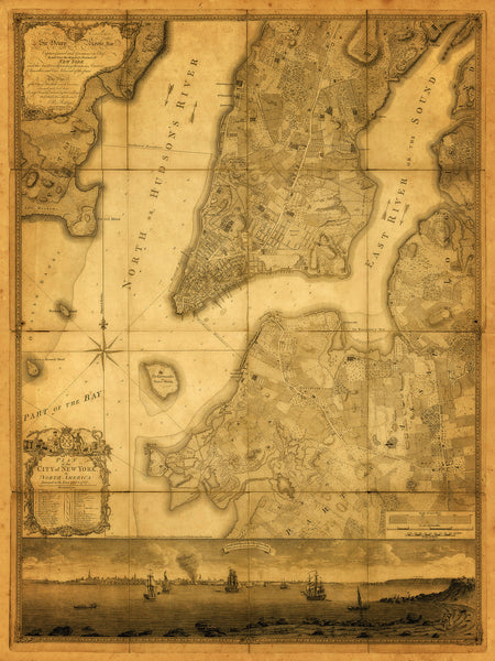 New York, 1776, Ratzer Plan (I), Antique Map
