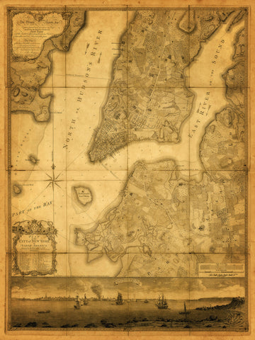 New York, 1776, Ratzer Plan (I), Antique Map