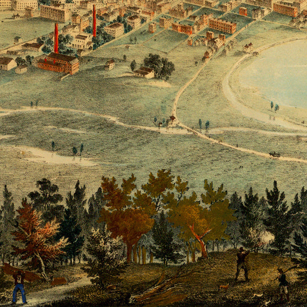 New York, 1854, Manhattan, Panoramaic View