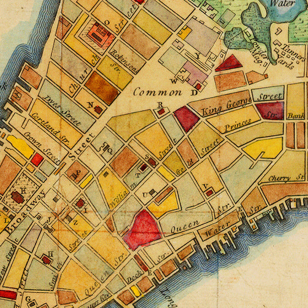 New York, 1776, City Plan, Revolutionary Era Map