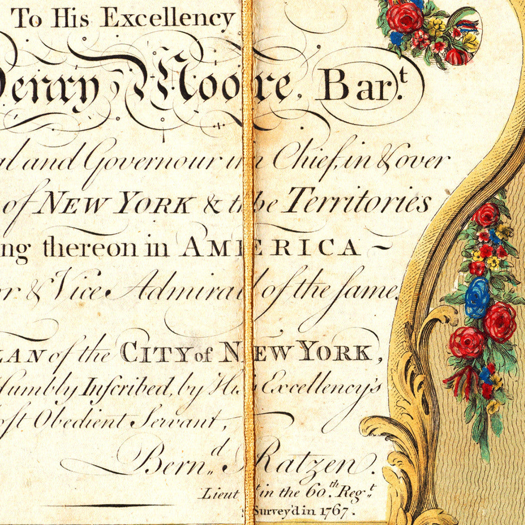 Plan of the City of New York by Bernard Ratzer, 1767 | Battlemaps.us