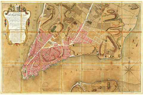 New York, 1767, Ratzer Plan, Antique Map