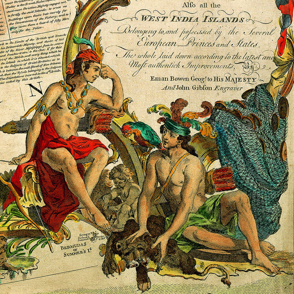 North America, 1772, Caribbean, European Claims, American Revolutionary Era Map