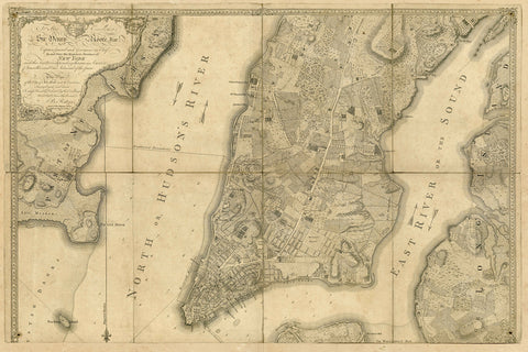 New York, 1776, Ratzer Plan (II), Manhattan, Old Map