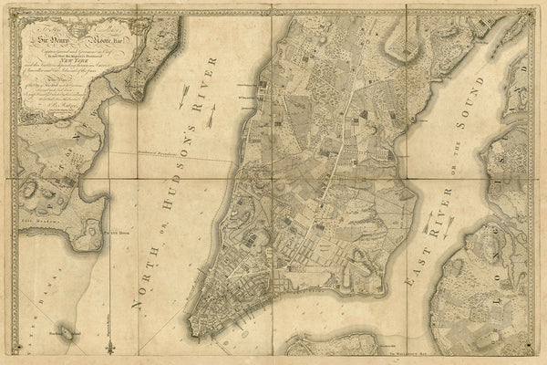 New York, 1776, Manhattan & Brooklyn Antique Map Set