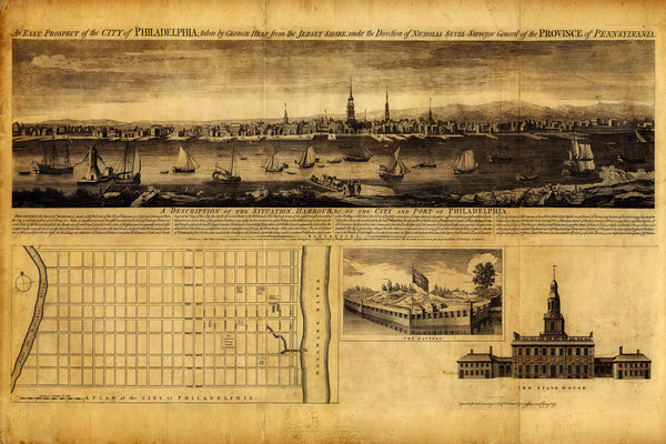 Philadelphia, 1753, Pennsylvania, French & Indian War Era Map