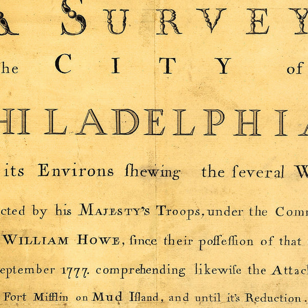 Philadelphia, 1777, Fort Mifflin, Mud Island Attacks, Delaware River, Revolutionary War Map