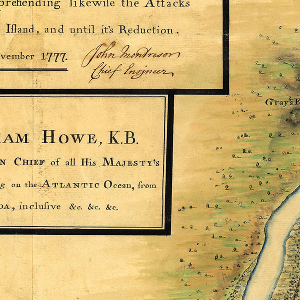 Philadelphia, 1777, Fort Mifflin, Mud Island Attacks, Delaware River, Revolutionary War Map