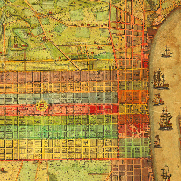 Philadelphia, 1802, Varle, Antique City Plan