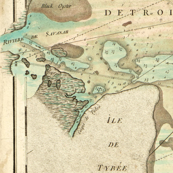 South Carolina, 1778, Port Royal, Hilton Head, Old Map