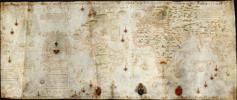 World, 1529, Planisphere, Carta Universal, Padrón Real, Ribeiro, “Propaganda Map”
