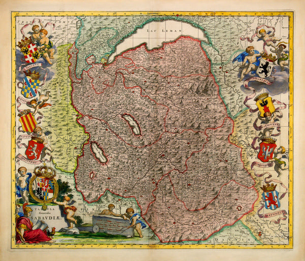 Savoy, 1682, Tabvla Generalis Sabavdiæ, France, Italy, Switzerland, Blaeu Map (I)