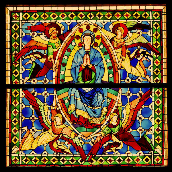 Italy, 1288, Siena, Virgin Mary, Stained Glass, Framed Art Print