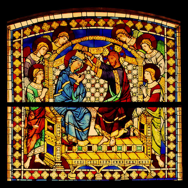 Italy, 1288, Siena, Life of Virgin Mary, Stained Glass, Art Print