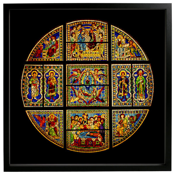 Italy, 1288, Siena, Virgin Mary, Stained Glass, Framed Art Print