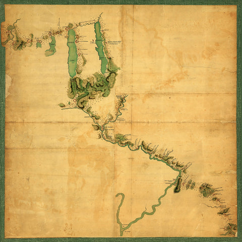 New York, 1779, Finger Lakes, Sullivan Expedition, Iroquois Confederacy, Old Map