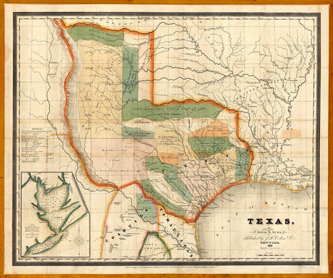 Texas, 1835, Burr & Colton Map