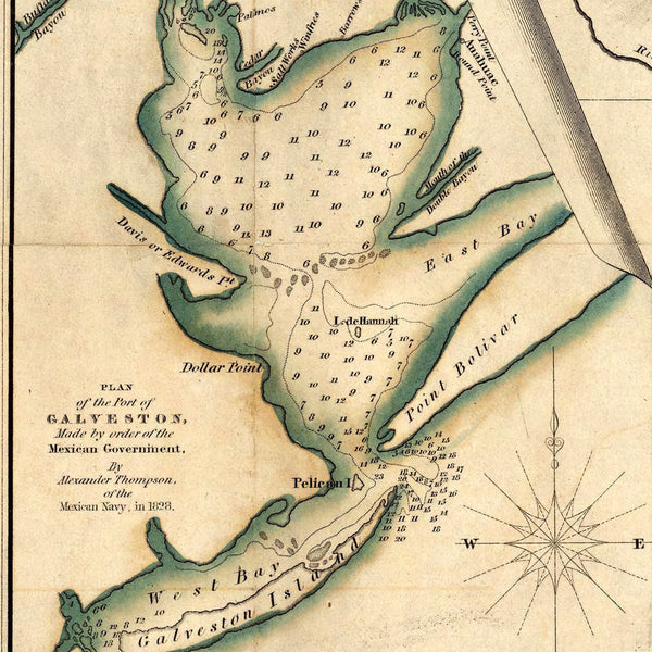 Texas, 1835, Burr & Colton Map