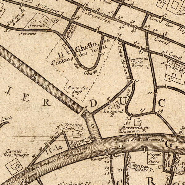 Venice, 1695, Venise Ville Capitale, City Plan, De Fer Map