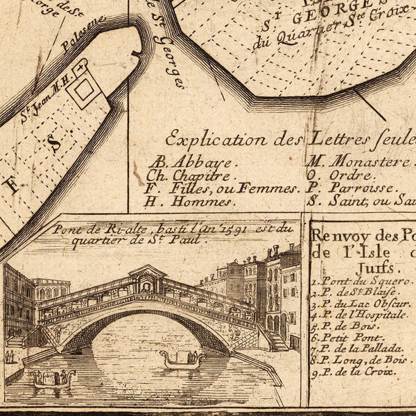 Venice, 1695, Venise Ville Capitale, City Plan, De Fer Map