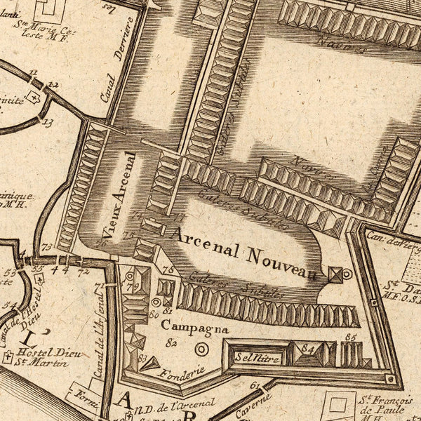 Venice, 1695, Venise Ville Capitale, City Plan, De Fer Map