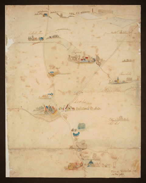 Waterloo, 1815, Battlefield Map, Manuscript, Used on the Field