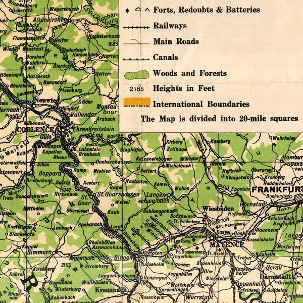 Europe, 1914-1918, Western Front, Vintage WWI Map