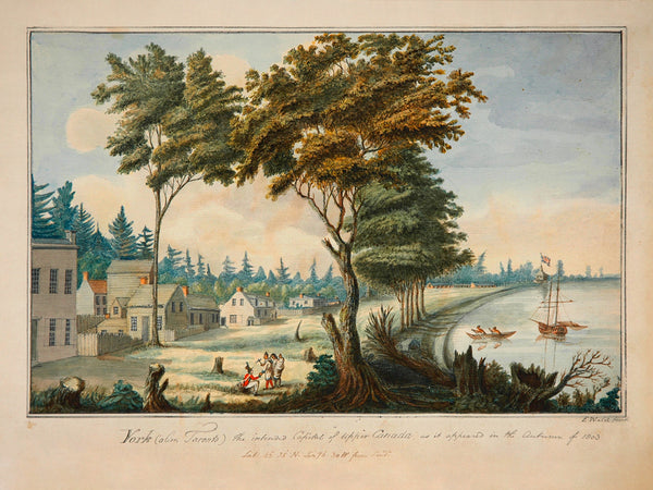 Toronto, 1803, York, Upper Canada, Watercolor View